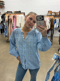 Polly Top - Baby Blue