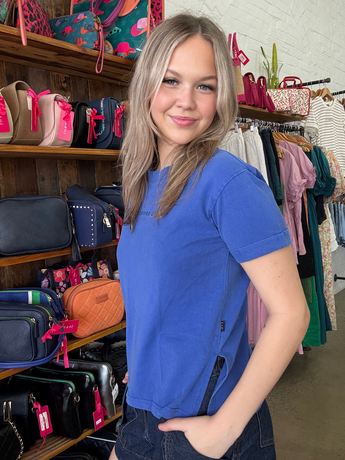 AAE Washed Tee - Cobalt