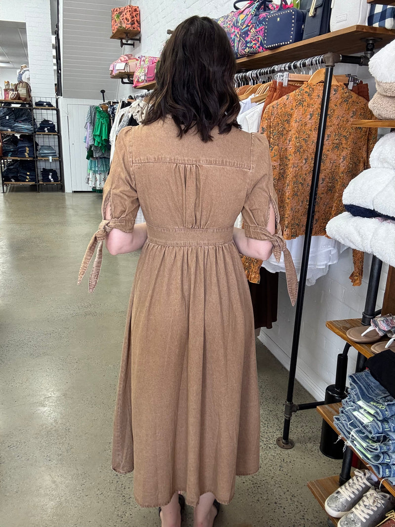 Everleigh Dress - Caramel
