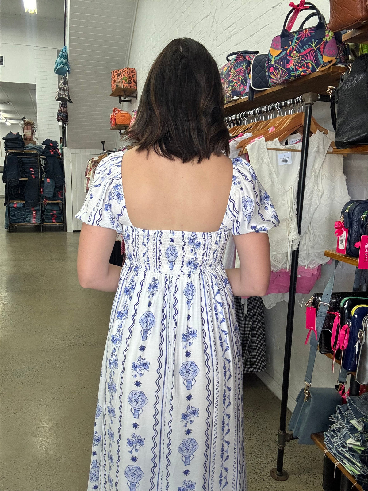 Randie Maxi Dress - Blue Print