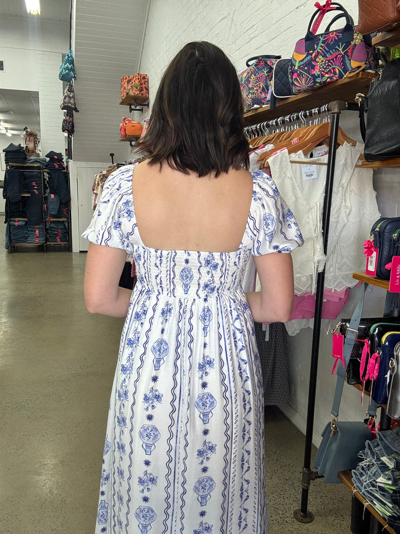 Randie Maxi Dress - Blue Print