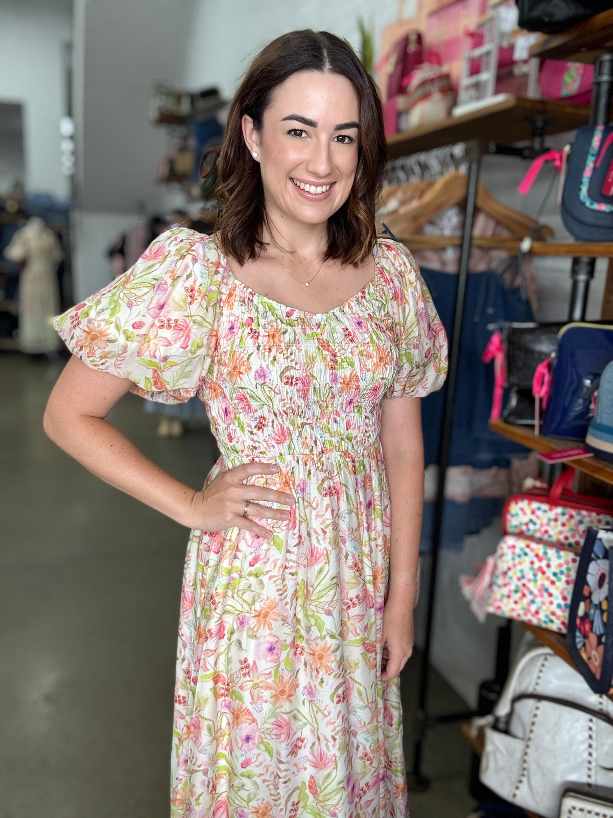 Lee Maxi- Peach Floral