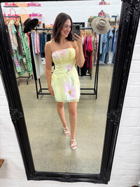 Valentina Mini Dress - Butter Yellow