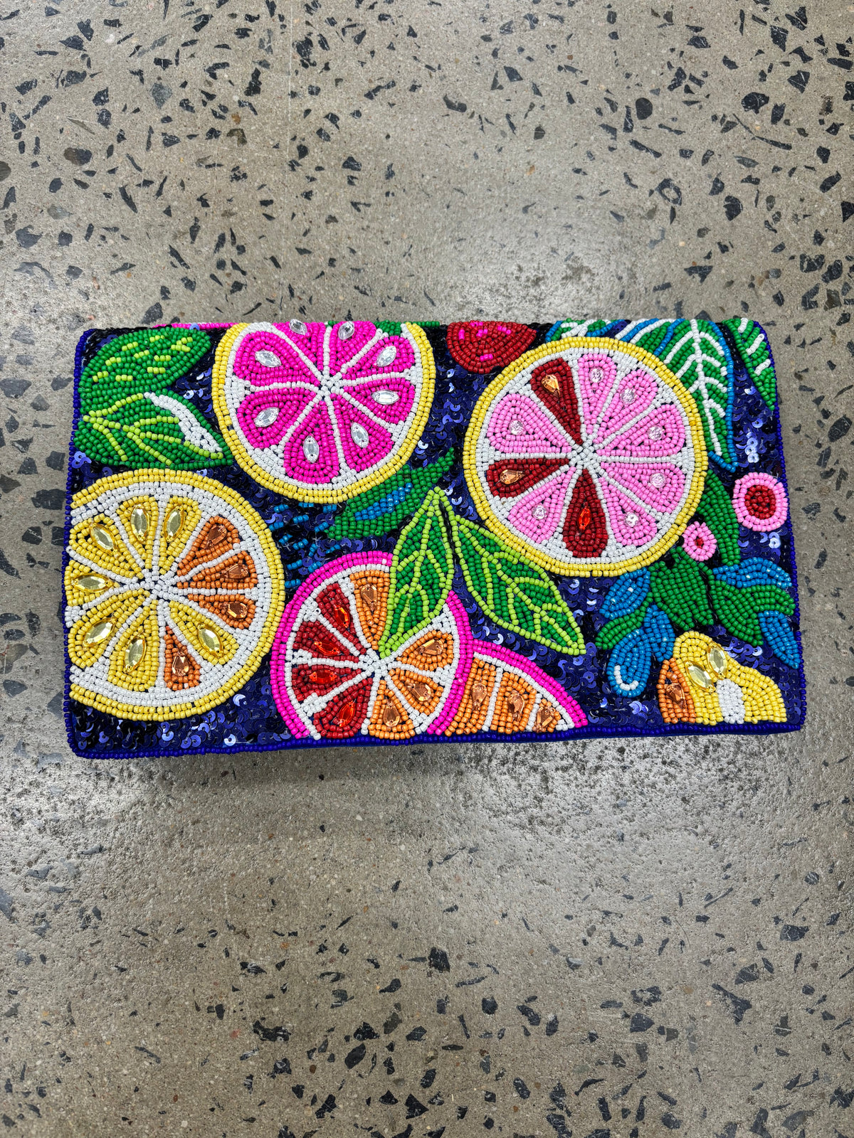 Beaded Clutch - Citrus