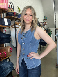 Lena Vest - Light Denim