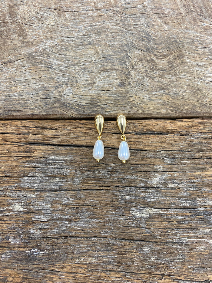 Earrings - Tear Drop Pearl Earrings