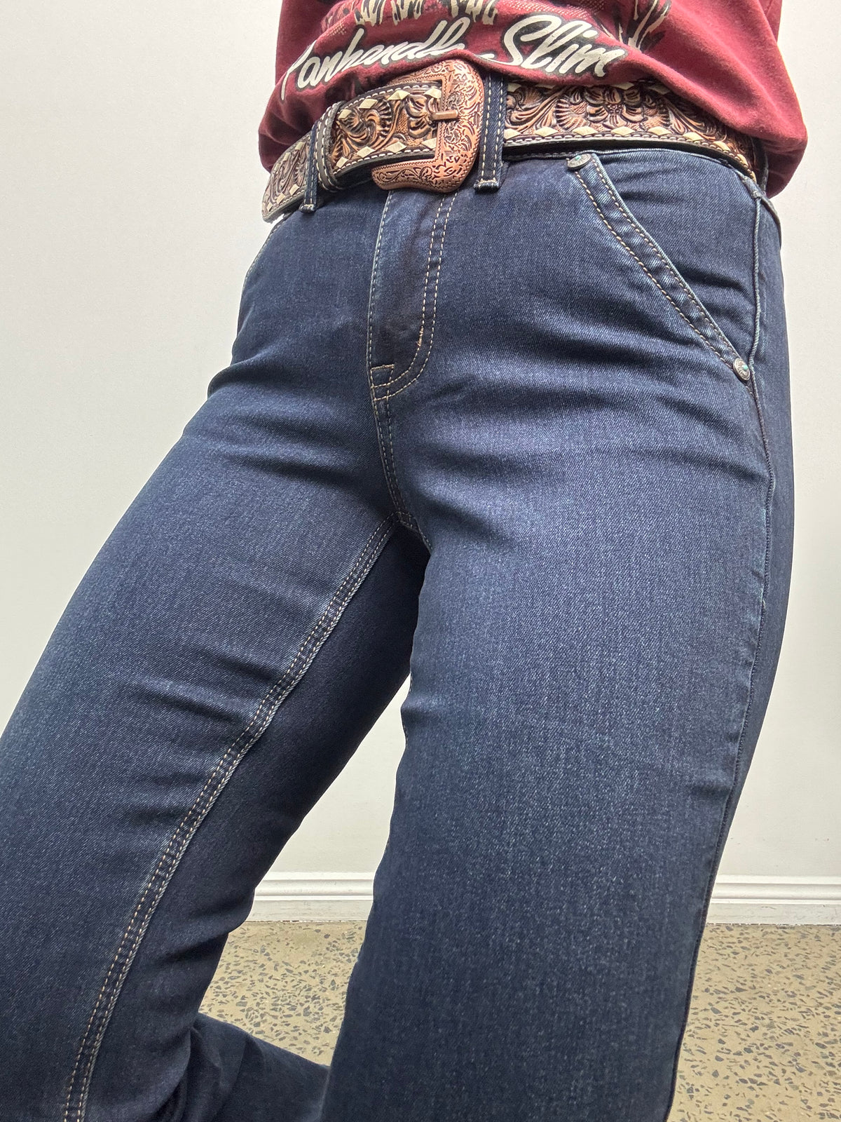 Rock & Roll Cowgirl Jeans - BW4MD09743 - Welt Pocket Mid Rise Bootcut