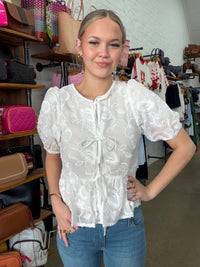 Ada Top - Sheer Floral