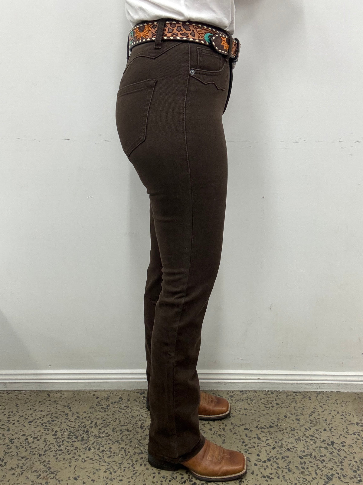 Rock & Roll Cowgirl Jeans - BW1HD07196 - Brown High Rise Bootcut