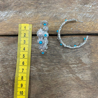 Connie - Turquoise Hoop Earrings