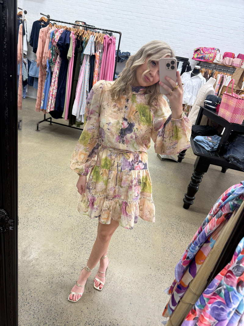 Lillith Mini Dress - Lilac Floral