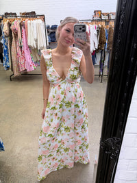 Aurora Maxi Dress - White Floral