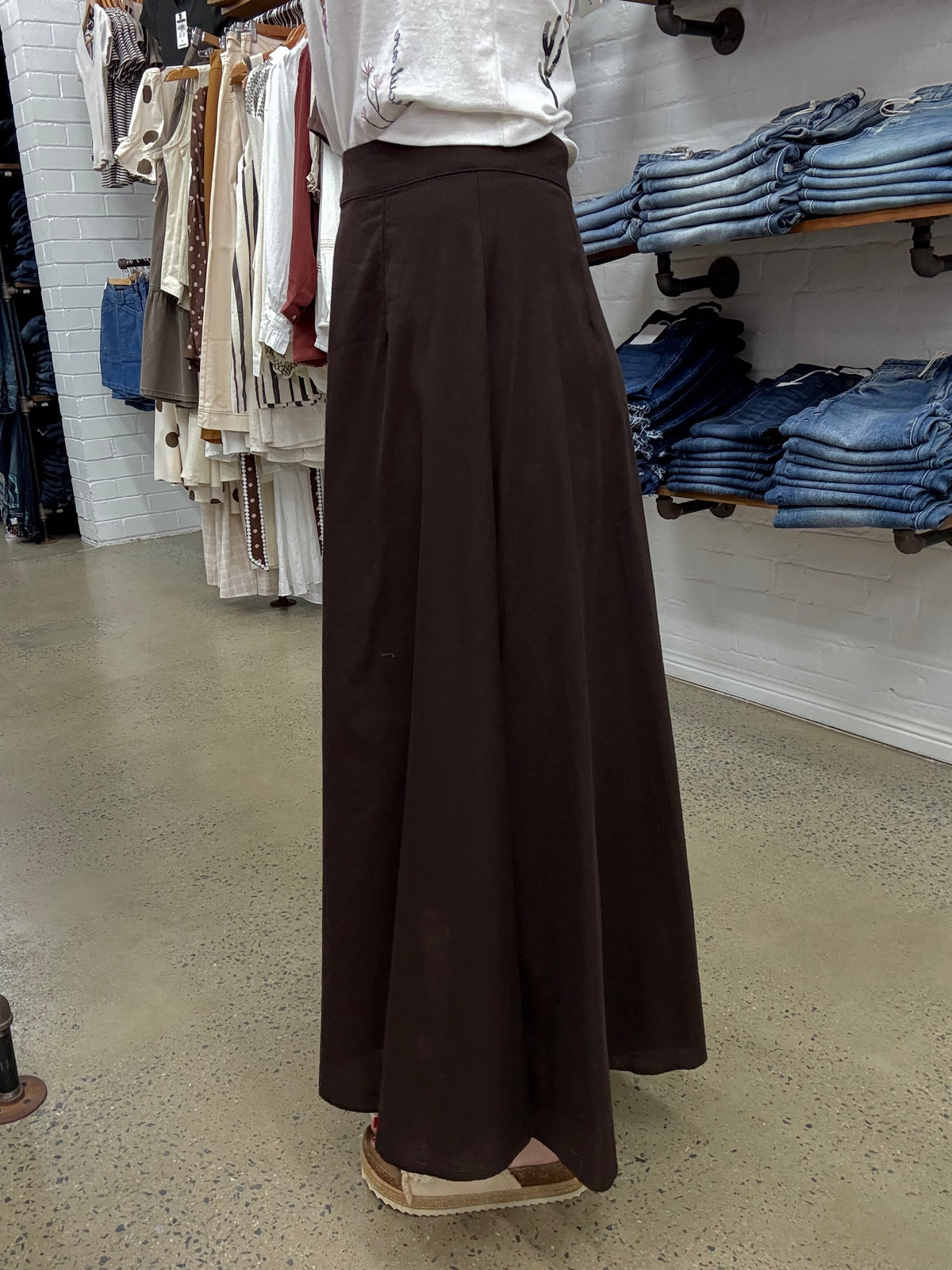 Essential Maxi Skirt - Brown