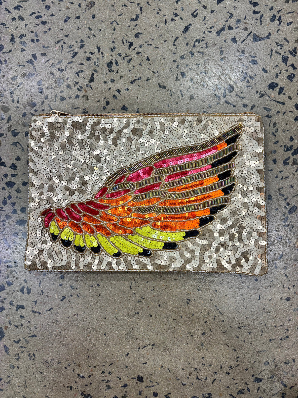 Beaded Clutch - Vibrant Wing