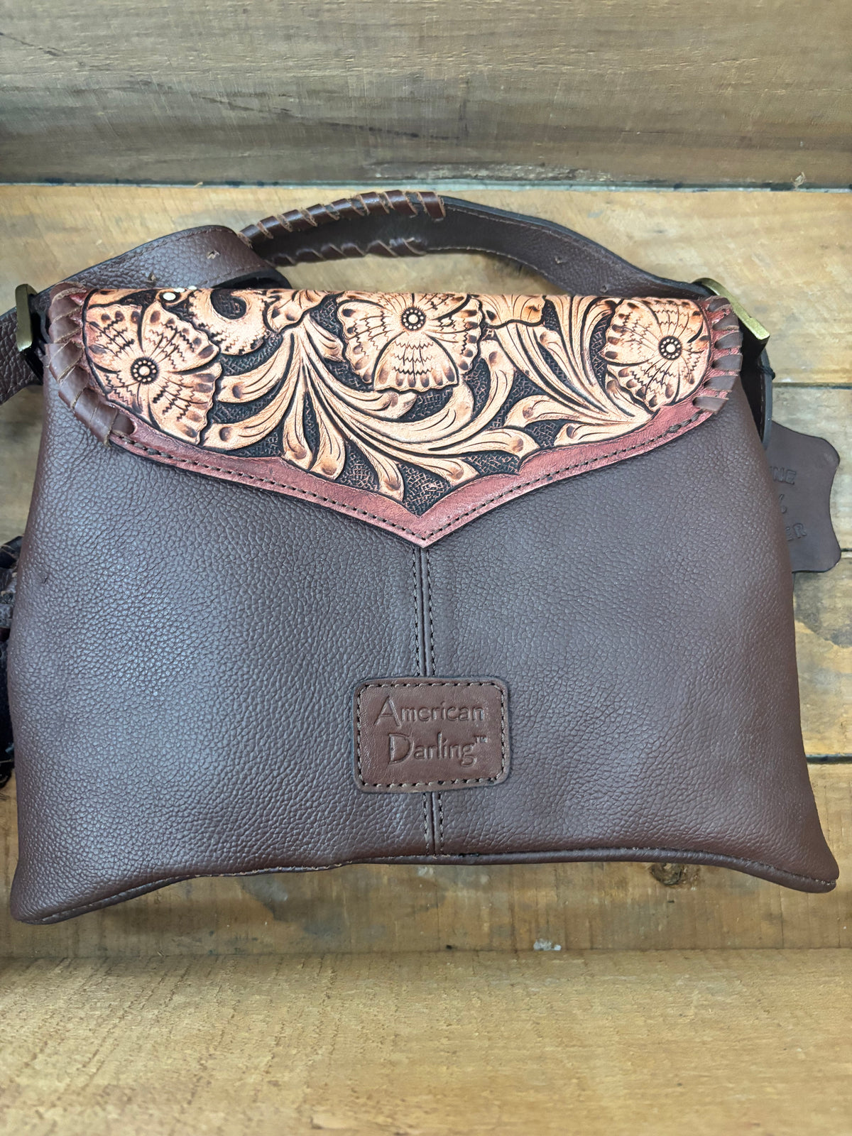 Ella - Tooled Cowhide Crossbody