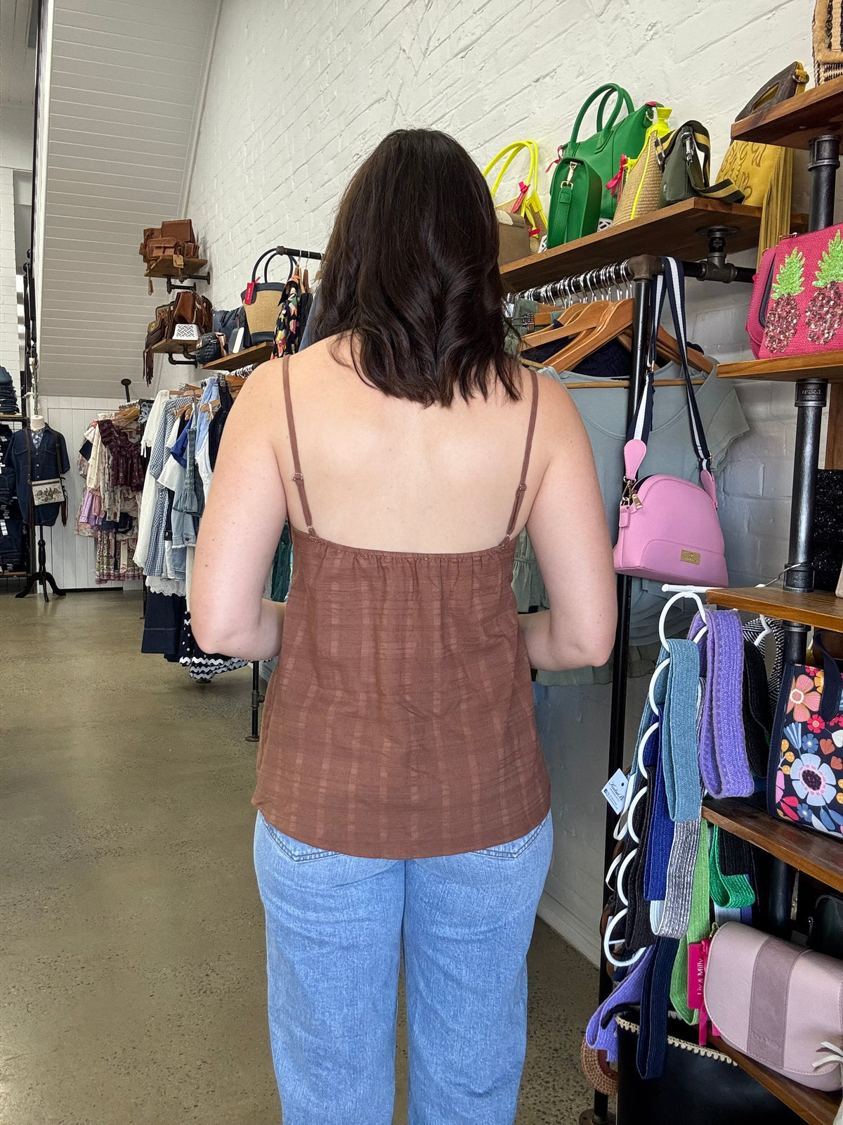Saki Top - Brown