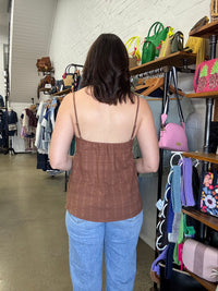 Saki Top - Brown