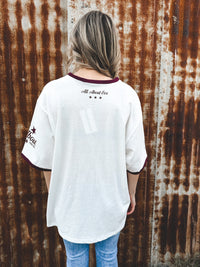 Howdy Oversized Tee - Vintage White