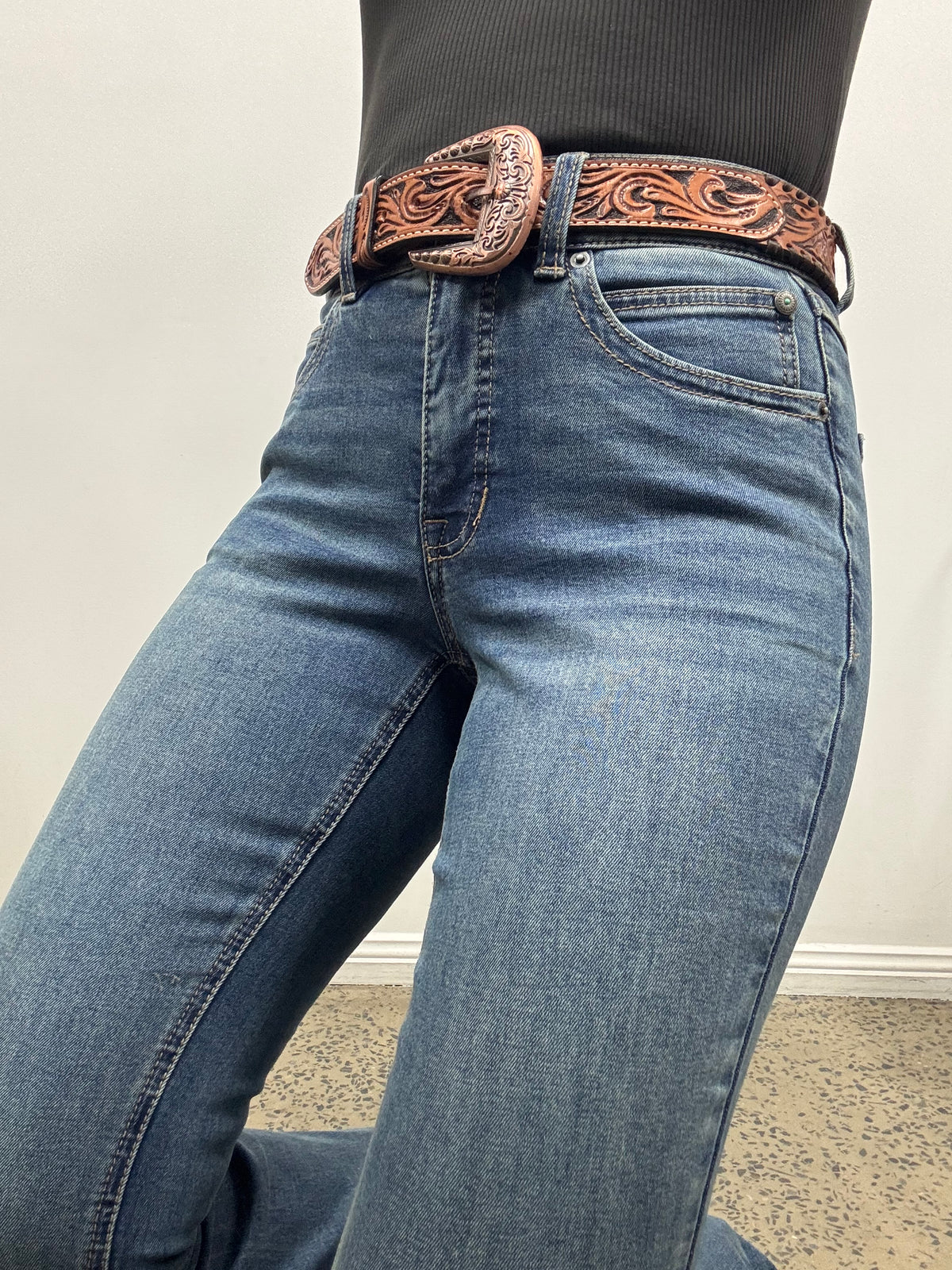 Rock & Roll Cowgirl Jeans - BW4HD09084 - Double Coin Pocket High Rise Bootcut