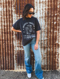Dusty Trails Relaxed Tee - Washed Black