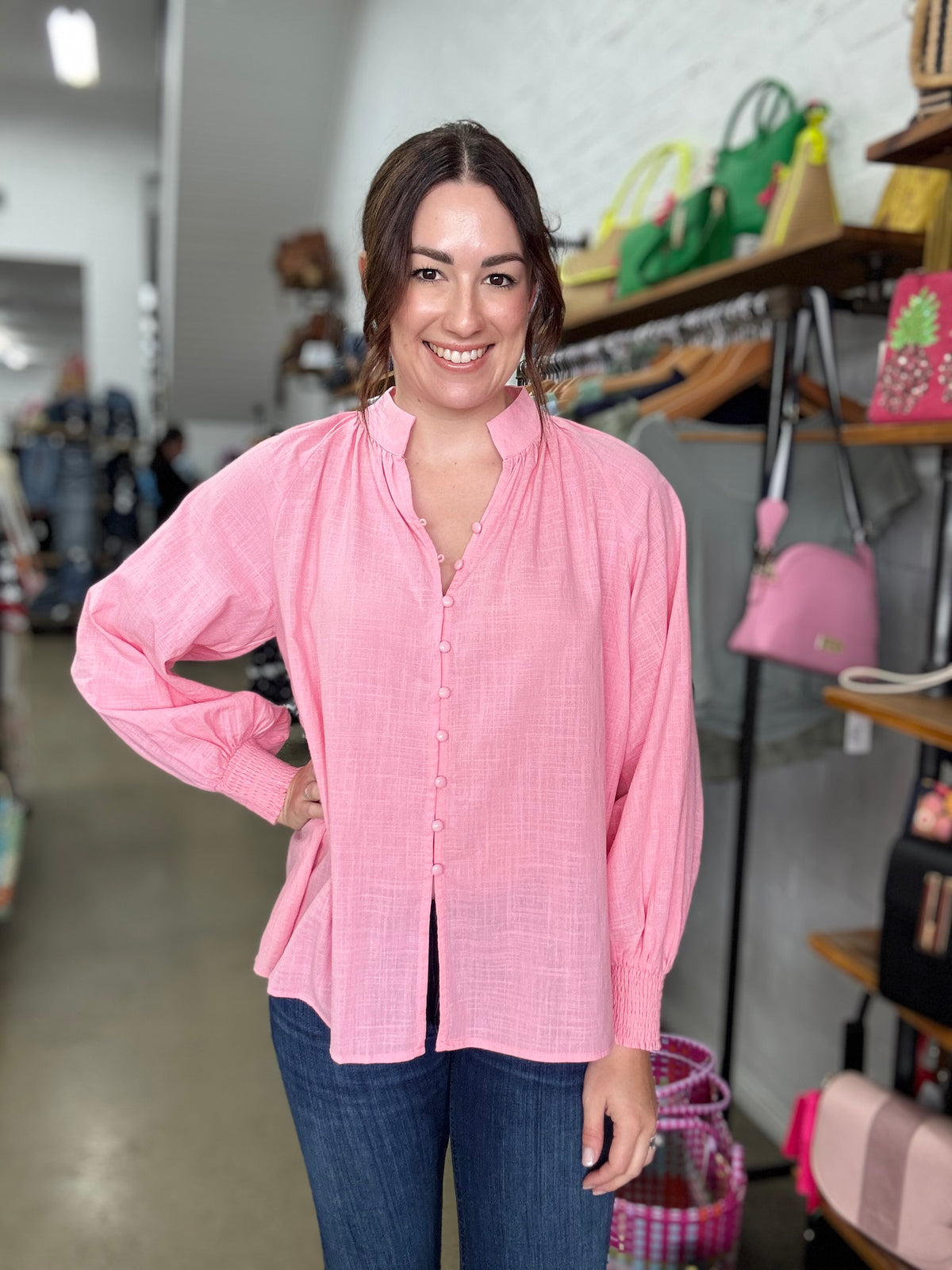 Ledger Top - Pink