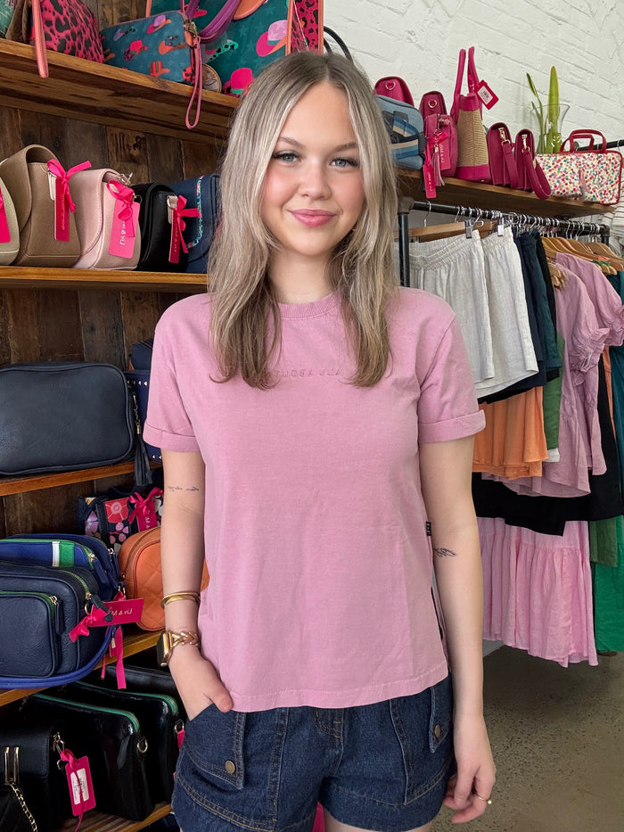 AAE Washed Tee - Quartz Pink