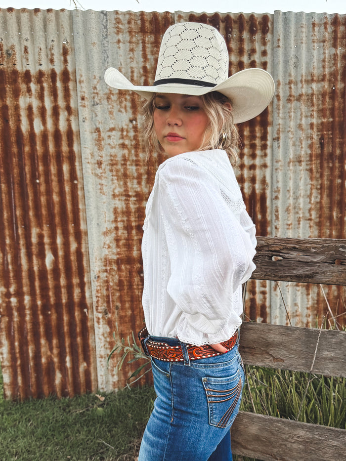 Callie Top - White Lace