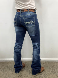 Cowgirl Tuff Jeans - Tan Edgy Flex
