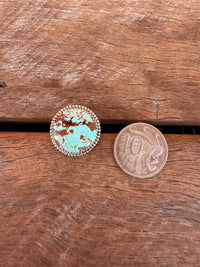 Frontier Adjustable Ring - Silver Turquoise