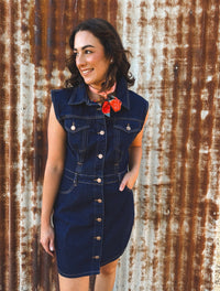 Kennedy Mini Dress - Organic Blue