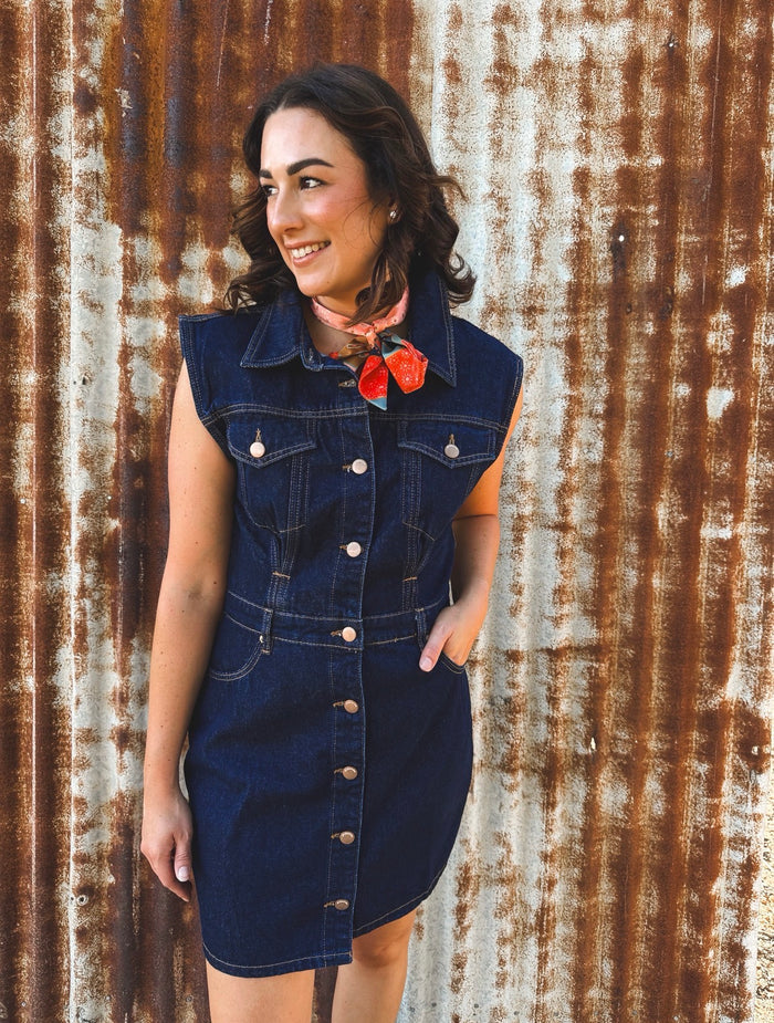 Kennedy Mini Dress - Organic Blue