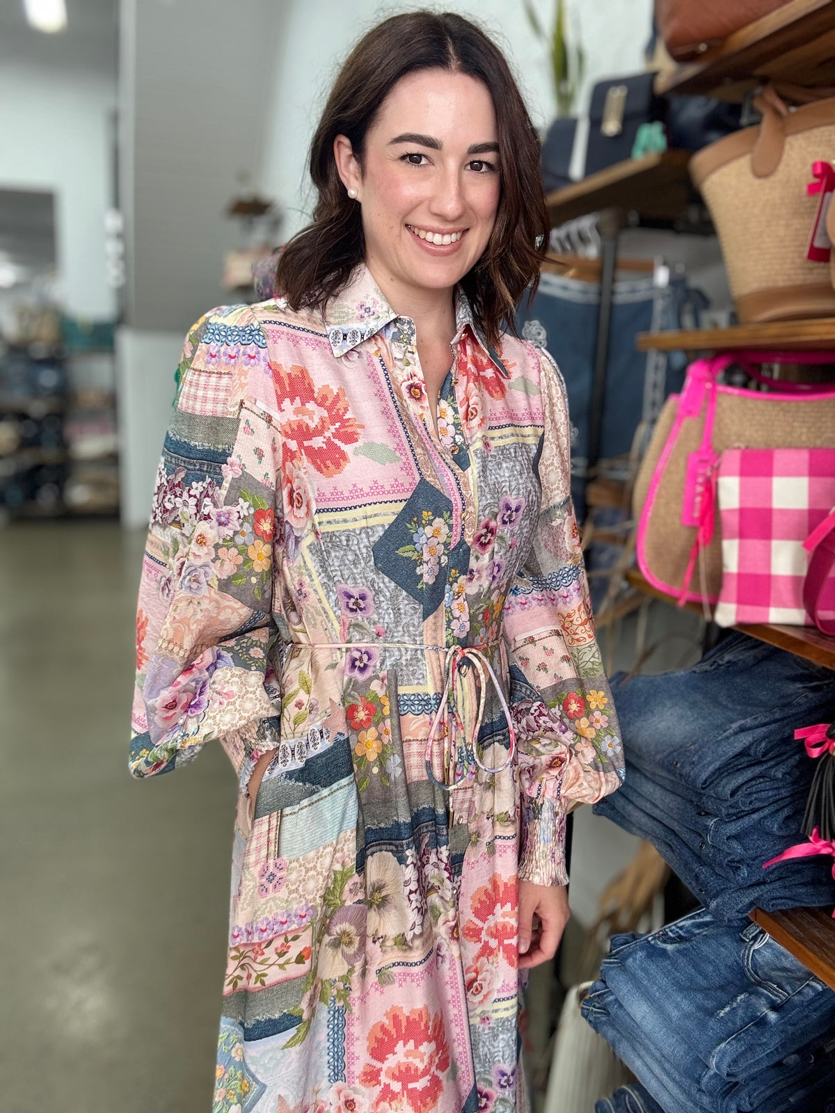 Kathryn Maxi Dress - Floral Patchwork