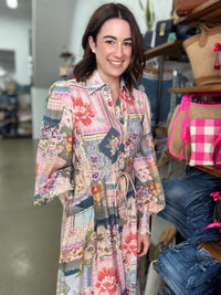 Kathryn Maxi Dress - Floral Patchwork