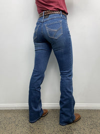 Rock & Roll Cowgirl Jeans - BW4RD09763 - Curve Embroidery Mid Rise Riding Fit