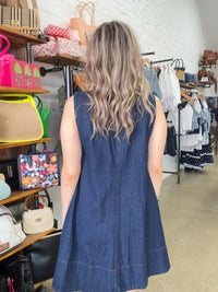 Dylan Mini Dress - Dark Denim