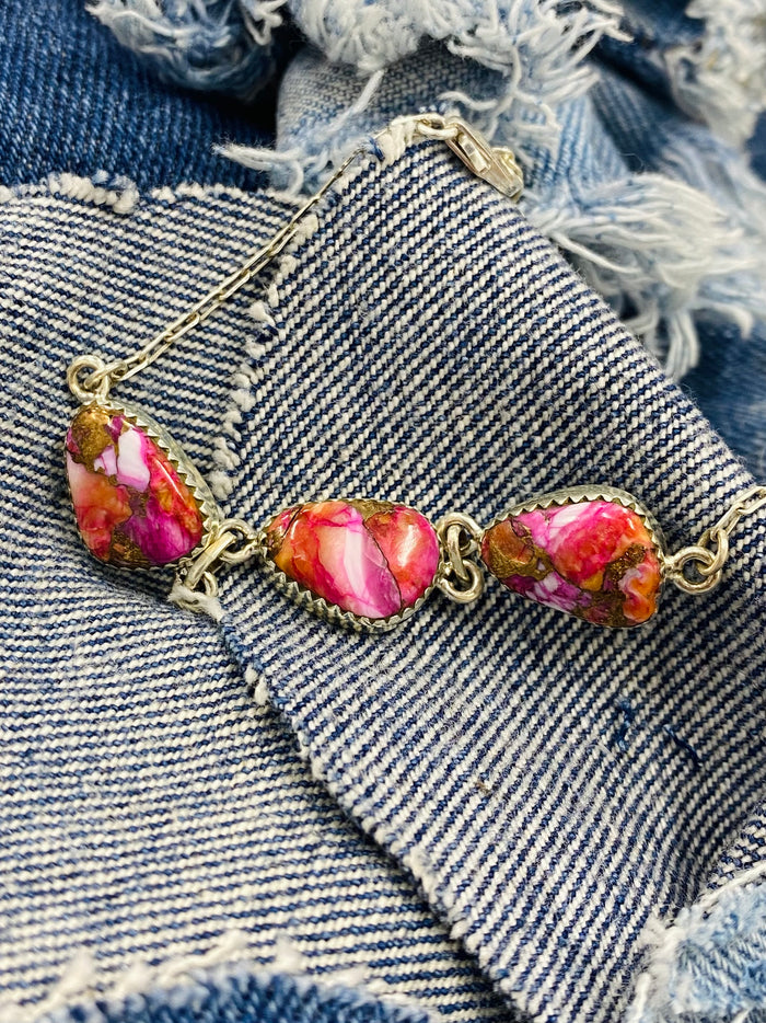 Marigold Bracelet - Pink Dahlia Stones