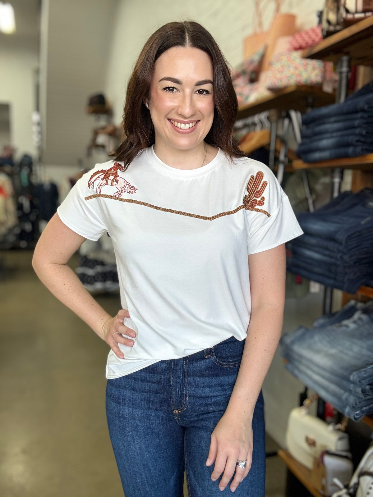 Letty Top - White Embroidered