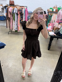 Essential SS Mini Dress - Brown