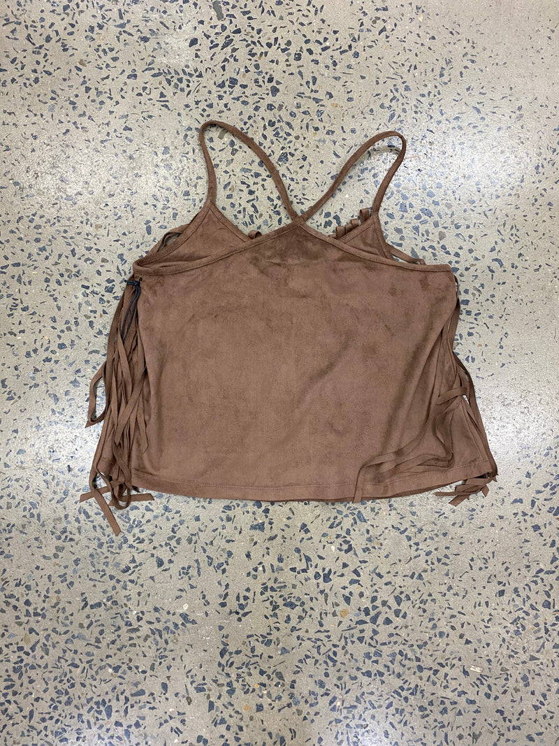 Kody Top - Brown Fringe