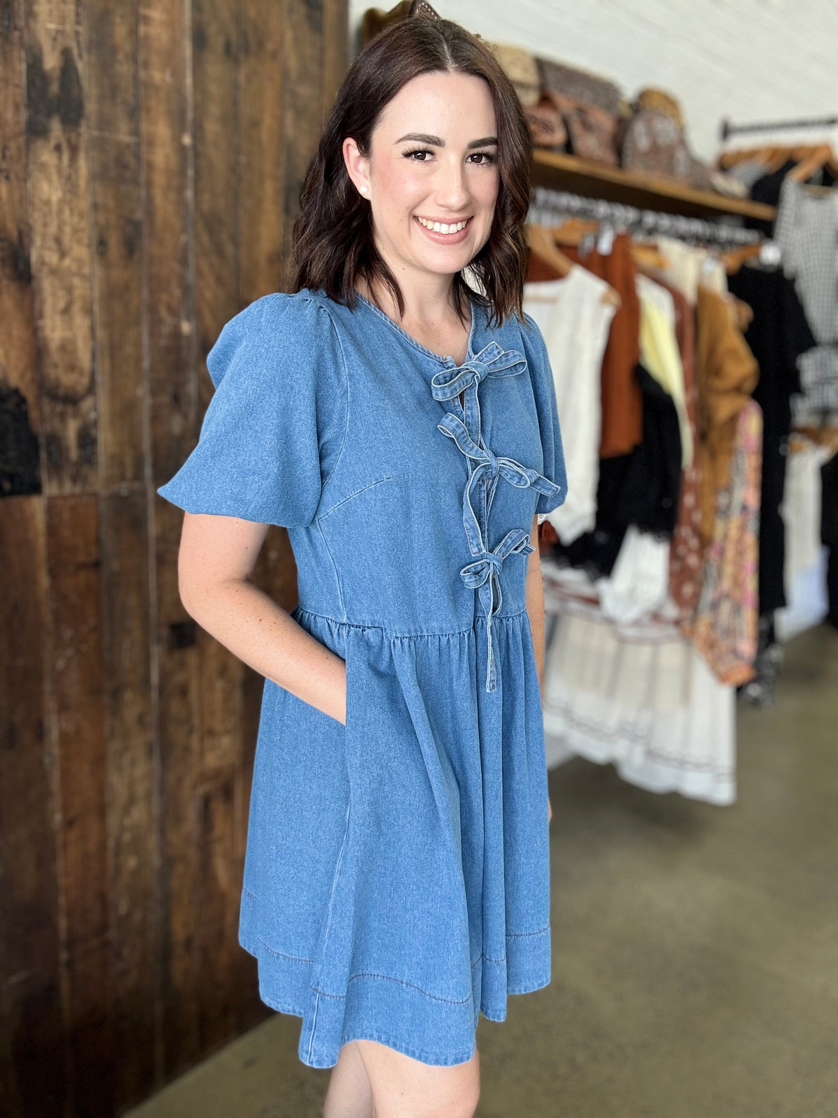 Sophia Mini Dress - Denim