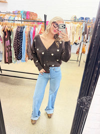 Gabriel Cardigan - Chocolate Hearts