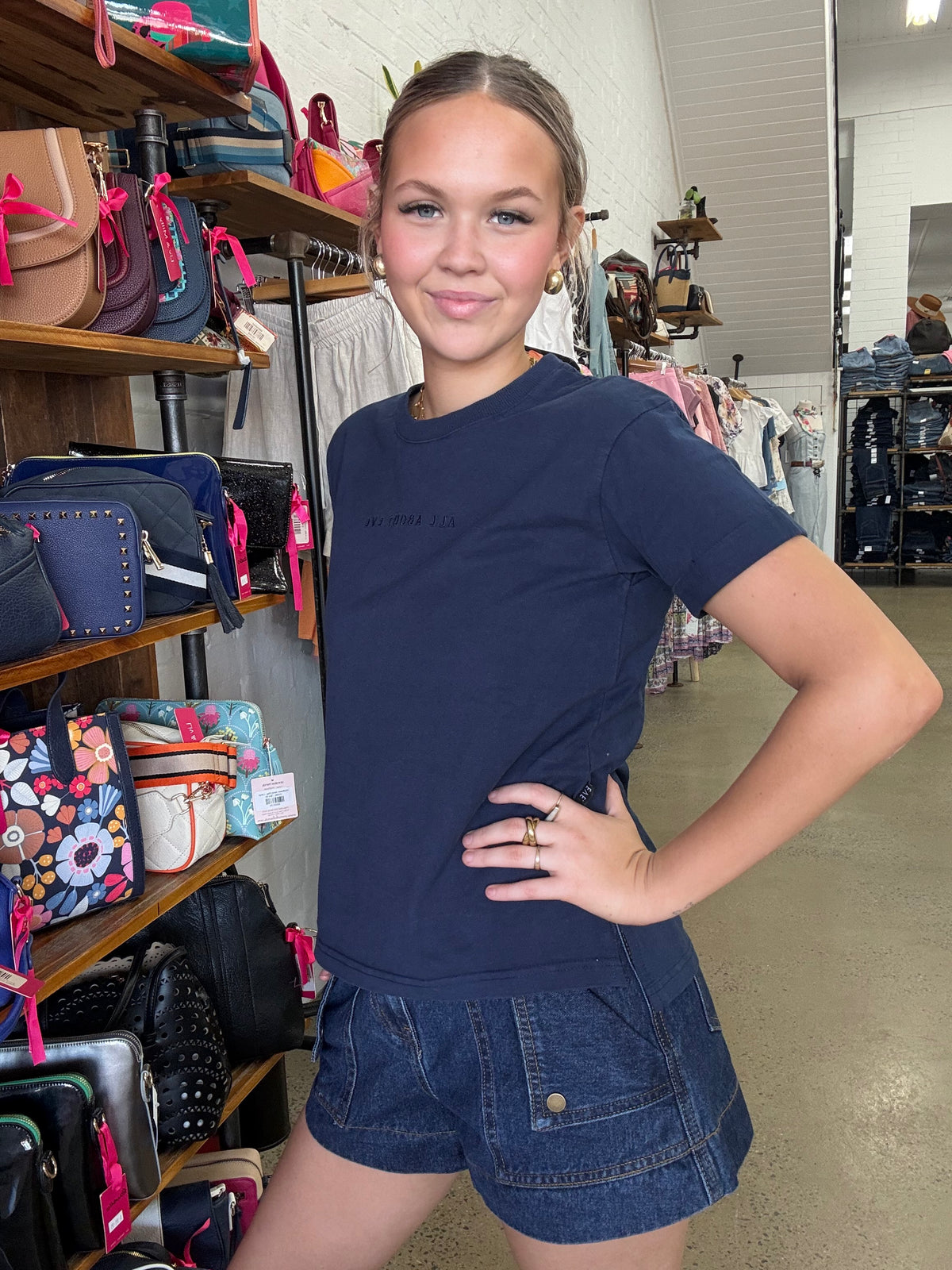 AAE Washed Tee - Navy