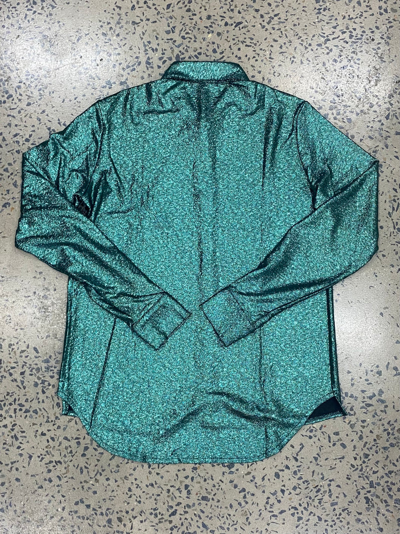 Cowgirl Tuff Pullover Arena Shirt - Jade Shimmer