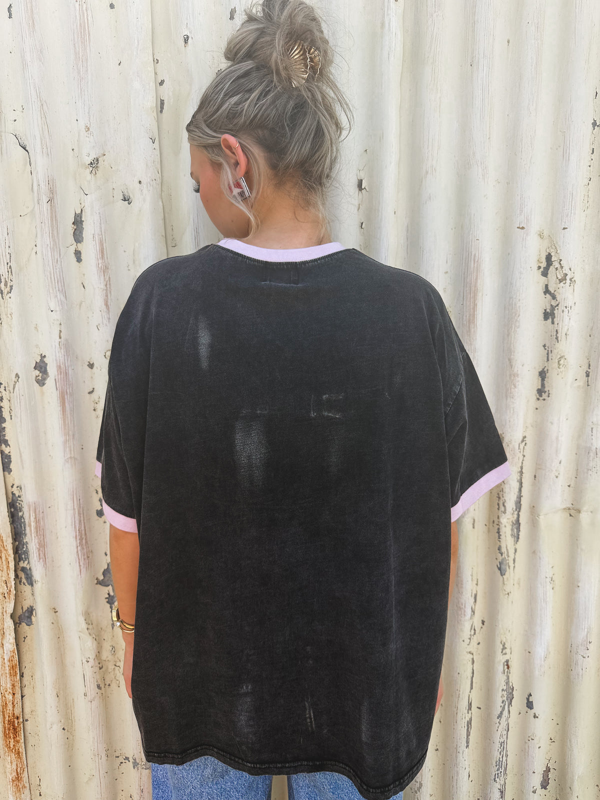 Doing My Best Oversized Tee - Charcoal