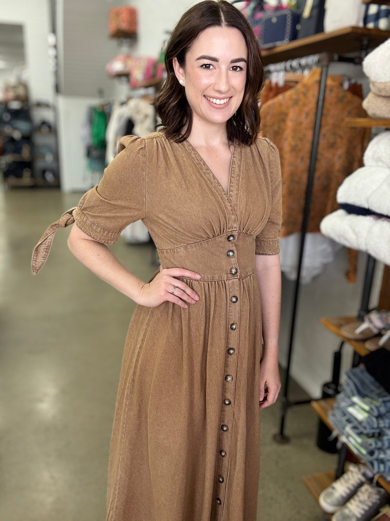 Everleigh Dress - Caramel