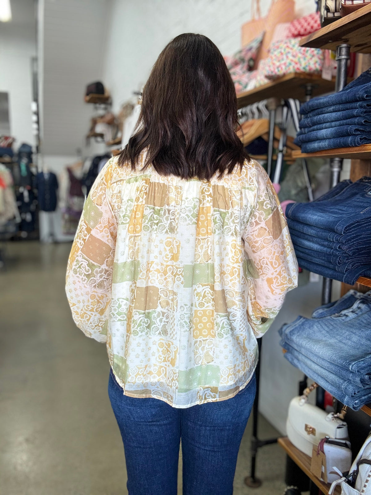 Bloom Top - Yellow Print