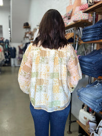Bloom Top - Yellow Print