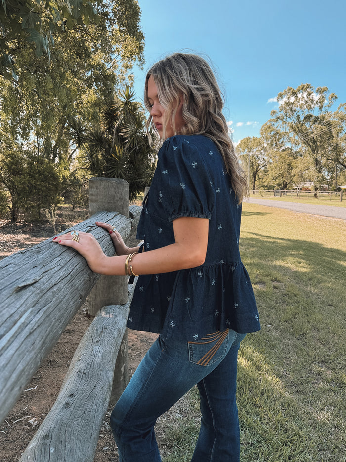 Bowie Top - Dark Denim