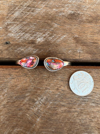 Two Stone Cuff - Pink Dahlia Stones