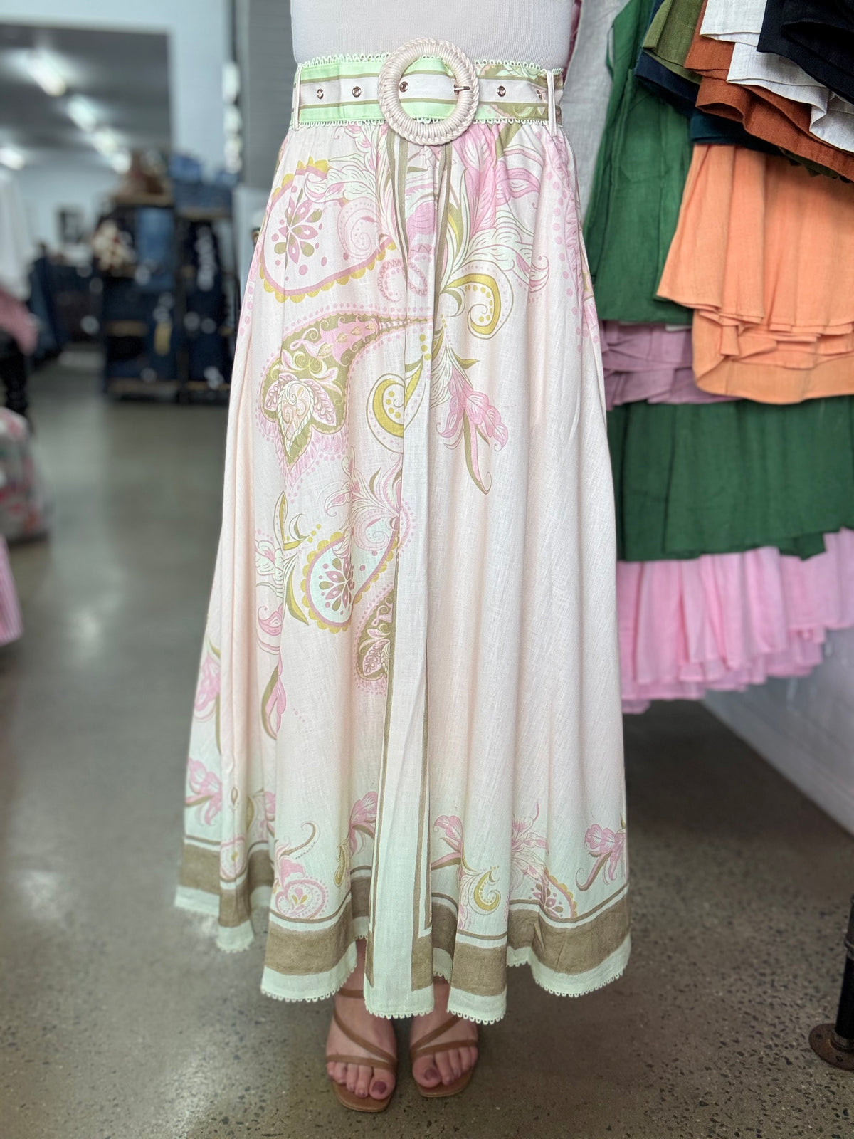 Willa Maxi Skirt - Blush Floral